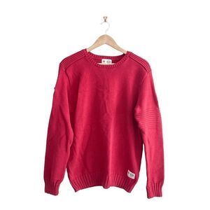 Hudson's Bay Co Men's 2010 Olympic Sweater Knit Red Long Sleeve Large